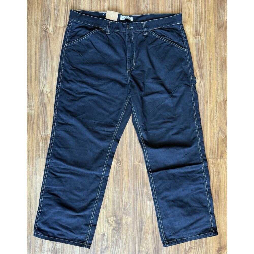 Blue Mountain Fleece Lined Jeans Black WorkwearCarpenter Men's Size 40X30 NWT